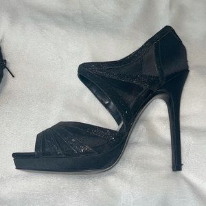 Black Sparkly Heels 3”